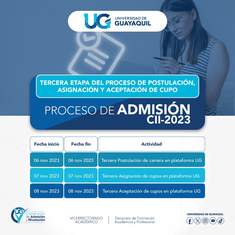 Imagen de Proceso de Admisión CII-2023 - Universidad de Guayaquil