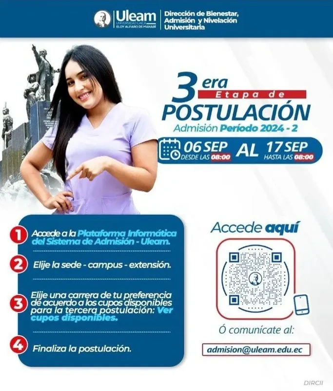 Imagen de Tercera Postulación ULEAM 2s 2024