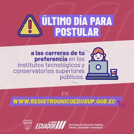 Imagen de ¡Último día para postular a institutos tecnológicos y conservatorios superiores públicos!