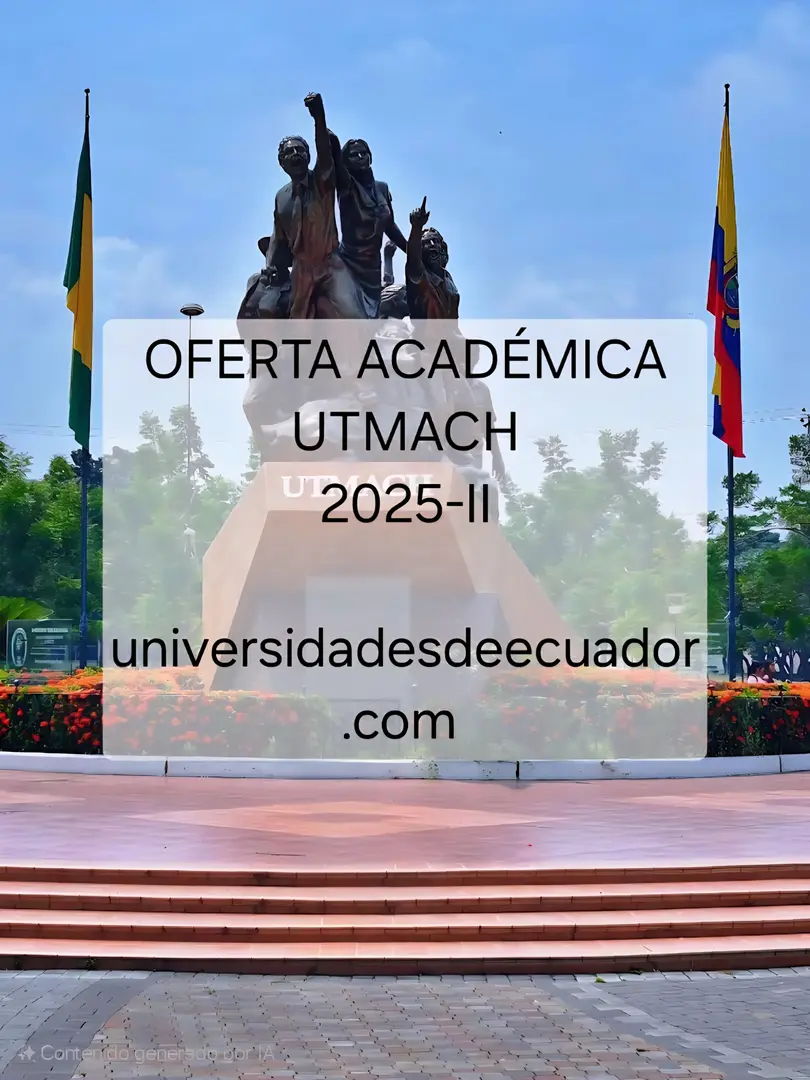 Imagen de ¡Descubre todas las carreras que la UTMACH tiene para ti! Oferta Académica 2025-2 - Universidad Técnica de Machala