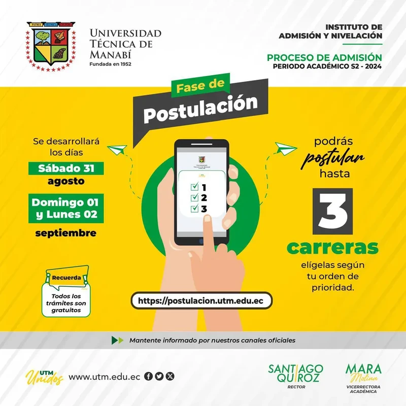 Imagen de Fase de Postulación UTM 2024
